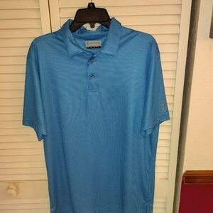 PGA Tour Blue Polo Shirt Cotton Blend